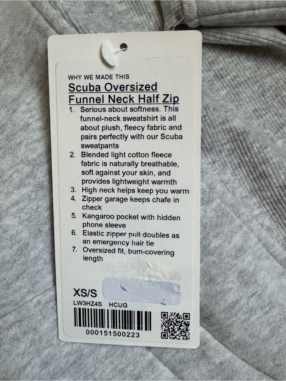 Lululemon Scuba Oversized Funnel Neck Half Zip XS/ S - Picture 6 of 6